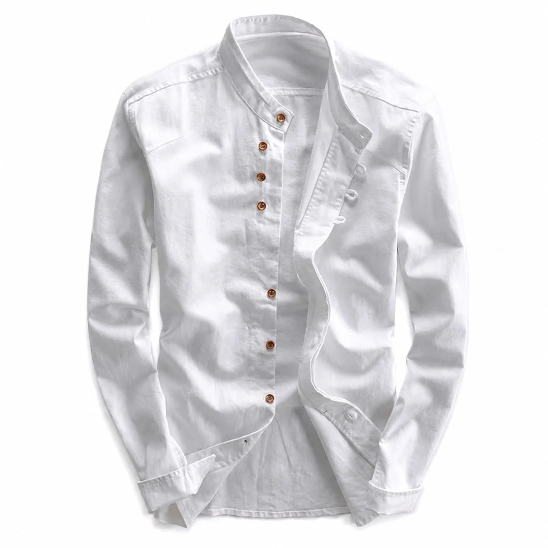 Kyoto - Men's Ultra Comfortable Band Collar Shirt