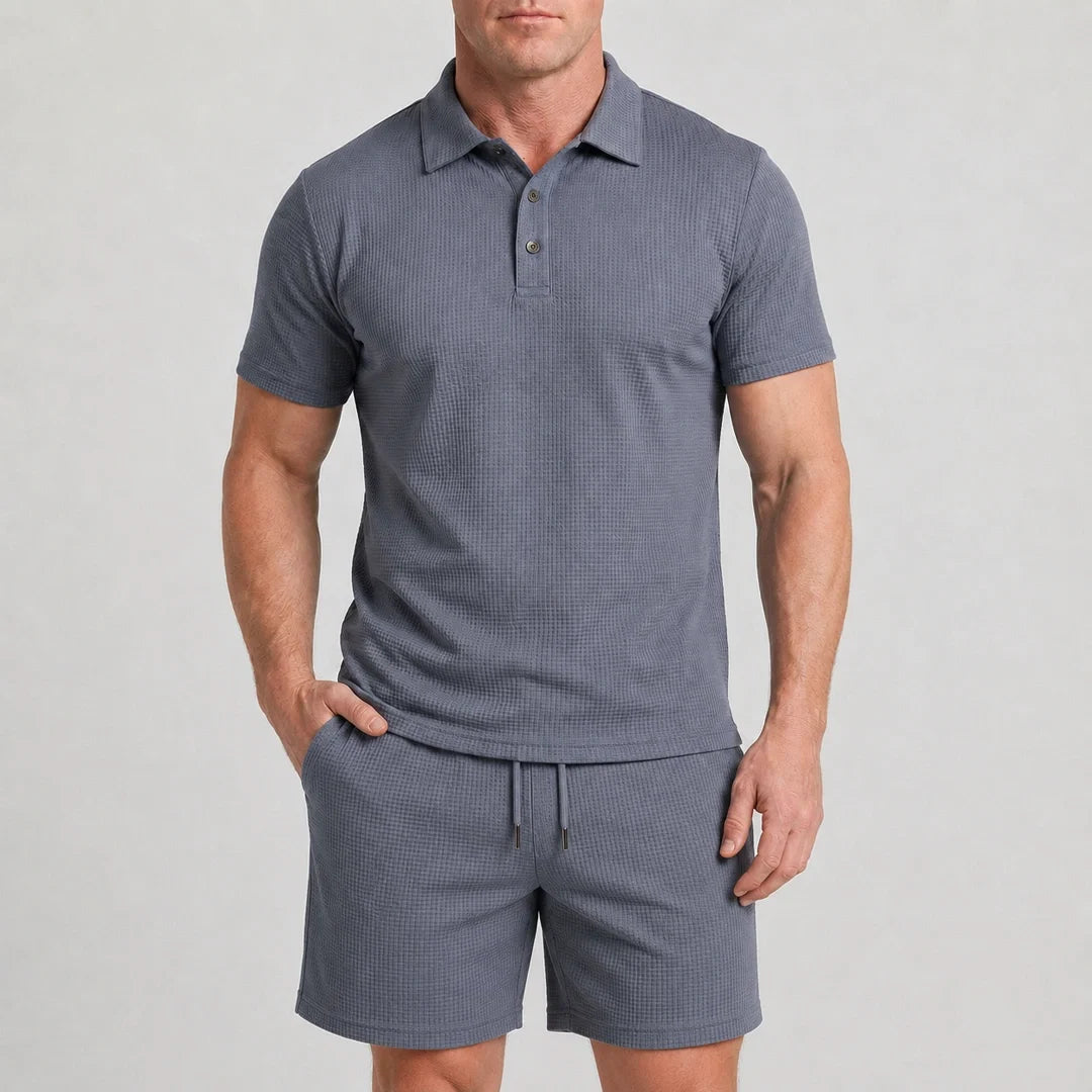 Capri Set – Men’s Ultra Comfortable Shorts and Polo Shirt